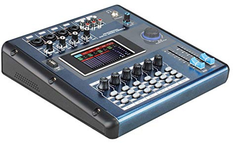 HODAGES DJ-Mixer-Controller Tragbarer Bluetooth-Audiomixer mit USB-DJ-Sound-Mischkonsole MP3-Buchse für Computeraufnahmen, 8-Kanal-Band-Mischpulte für Studioaufnahmen