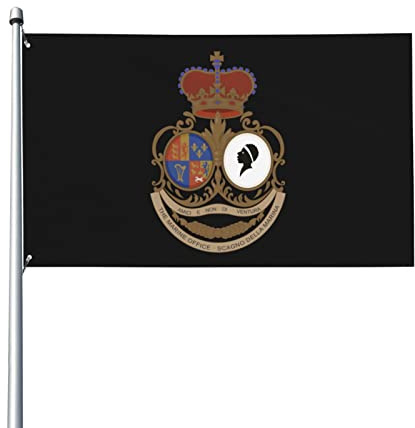 Armoiries du drapeau du Royaume anglo-corse 0,9 x 1,5 m Patio Jardin Pelouse Bienvenue Décoration Bannière Intérieur Accueil Fête Drapeaux