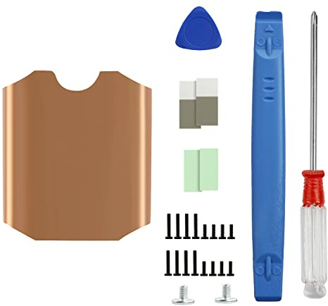 Heatsink Thermal Pad for Steam Deck SSD, M.2 2230 NVME SSD Copper Heat Sink Cooling Thermal Pastes Back Cover Opening Tools Back Screws Replacements Screwdriver Repair Kit for Stream Deck SSD