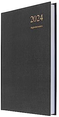Collins Debden Collins ESSA51A.99-24 Terminplaner 2024, Tagesplaner mit Terminen (A5, schwarz)