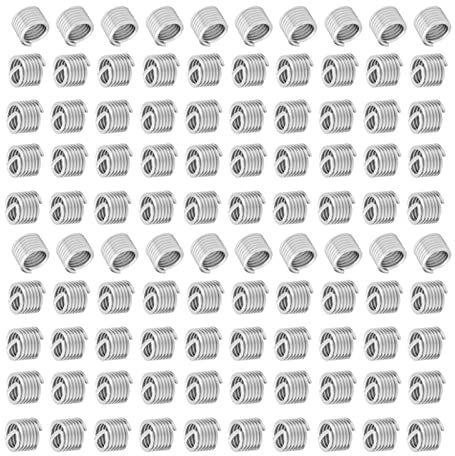 M6 Helicoil Kit 6Mm Helicoil 304 Stainless Steel 100 Pcs 304 Stainless Steel Screw Wire Sleeve Thread Repair Insert Assortment Kit M6X1.0X1.5D