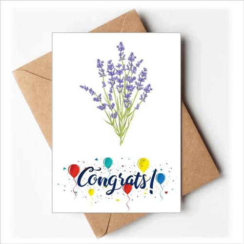 Blumen Malerei Lavendel Hochzeitskarten Glückwunsch Gruß Umschläge