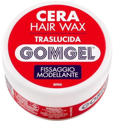 Gomgel Cera per Capelli Traslucida, Fissaggio Modellante 75 ML