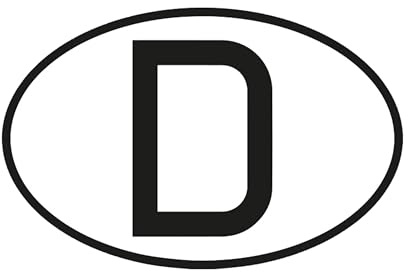 SL group - 1 Aufkleber D-Kennzeichen in 17,5 x 11,5 CM aus hochwertiger Magnet-Folie - Magnetschild für Deutschland Kennzeichnung für KFZ-Fahrzeuge Pkw, Lkw, Motorrad, Wohnmobil- & wagen magnetisch