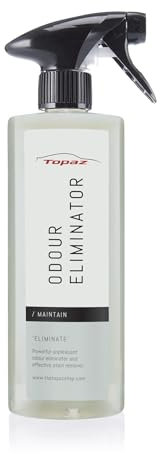 Topaz Car Stain and Odour Eliminator, PH Neutral Fabric Spray, Odour Neutraliser, Car Smell Air Freshener for Upholstery & Carpets, Deodorizer Spray - 500ml