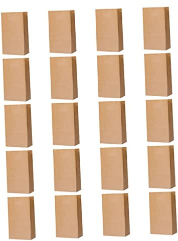 20 Pièces Sachets en Papier pour Toast Marron en Papier Kraft