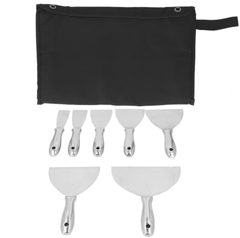 Set di riparazione per cartongesso in acciaio inox, 8 pezzi, con custodia, ideale per rattoppare pittura, raschiare e rimuovere la carta da parati