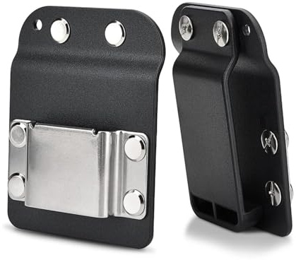 2Stück Clip-on Werkzeug Gürtelclip Flacher Gürtelclip Werkzeuggürtelhalter Werkzeuggürtel-Bohrhalter für Schlagschrauber, Nagler, passt auf Gürtel bis zu 2 Zoll Breite
