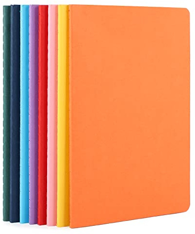 Yarotm Notizbuch A5 Kariert - 8 Stück Notebooks A5 Notizbücher - 100GSM Papier Kariert 5mm Notizheft - Journal Notizblock A5 14x21cm - 30 Blatt /60 Seiten Reisetagebuch Skizzen, 8 Farben