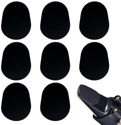 8 Stück Mundstückkissen, Bissgummi Klarinette, 0.8mm Alt-Tenor-Saxophon-Klarinette-Mundstück-Kissen, für Anfänger, Saxophone und Klarinetten (Schwarz Großes Oval)