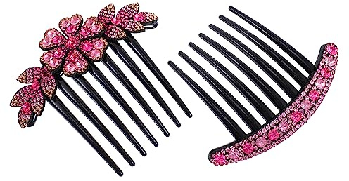 CANIGHT 2pièces Pince à Cheveux Rhinestones Épingles à Cheveux Élégantes Accessoires De Coiffure Forme De Fleur Pour Toutes Occasions