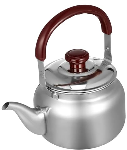 Alipis Bollitore Retrò Fischietto 1000 Ml in Acciaio Inossidabile Per Fornello a Gas e Induzione, Manico Ergonomico, Teiera Per Tè Caldo Domestica e Da Ufficio