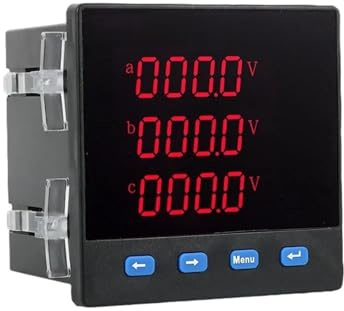 Mulitímetro Digital AC 220V, pantalla LCD, voltímetro trifásico, amperímetro, medidor de frecuencia de vatios, medidor multifunción de comunicación RS485(70 x 70 mm)