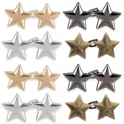 8 Paare Hosenbund Enger Machen Clip,Jeans Hosen Bund Knöpfe Tightenerknopf Clips Zum Pants Waist Tightening Adjuster Knöpfen,Kein Nähen Adjustable Hosenknopf,für Jean Kleider Kleidung Verkleinern