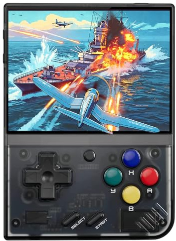 XiFanHo Miyoo Mini Plus Retro Konsole 64G, Miyoo Mini+ Handheld Spielkonsole Portable mit 20000+ Spiele, Cortex-A7 Linux-System mit 3000 mAh Unterstützt Wireless Gamepad (Schwarz)