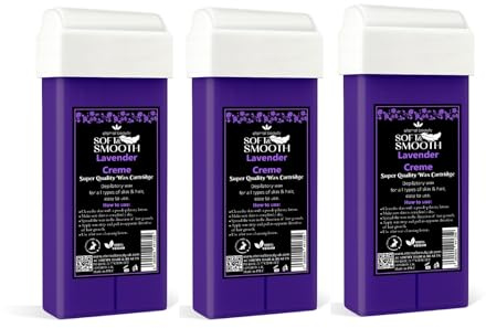 Lavender Wax Cartridge for Hair Removal - 100g Roll-On Depilatory Wax by Eternal Beauty | For All Skin & Hair Types | Vegan, Easy to Use, Professional Waxing Refill for Wax Heater (Pack of 3)