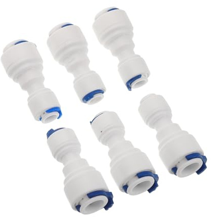 Mikikit 6pezzi Raccordi Innesto Rapido Per Tubi Acqua Da Connettori Dritti in Plastica Raccordi Rapidi Per Sistemi Idrici Adattatori Rapidi in Plastica Per Accessori Per Impianti Idraulici