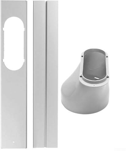Kit de ventilación portátil de aire acondicionado de 15 cm, conector de 55 cm, deflector, fácil instalación para sellado de ventanas, kit adaptador de solución de refrigeración móvil para el hogar