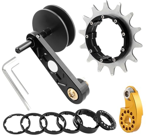 BCIOUS Tensor de cadena de una sola velocidad de repuesto para tensor de bicicleta, conversión de una sola velocidad