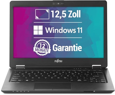 Fujitsu LifeBook U729 12,5 Zoll Full HD Laptop Intel Core i5-8265U@ bis zu 3,9 GHz 8 GB 256 GB SSD mit Windows 11 Pro & GRATIS Antiviren-Software inkl. 12 Monate Garantie