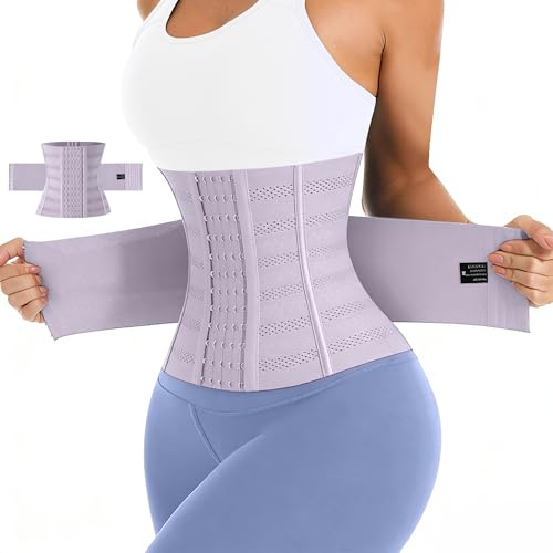 JXCTNNU Faja Reductora Adelgazante Deporte Cintura Entrenador Faja Abdomen Adjustable Lumbar Cinturón Lumbar Reductor Deportiva de Fitness Waist Trainer Mujer y Hombre (Violeta, L (64-72kg))