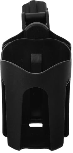 Portavasos Soporte Abs Negro para Silla de Ruedas, Andador | Botellas y Tazas, Reduce Caídas y Vibración, Accesorio Desmontable para Bicicleta y Cochecito