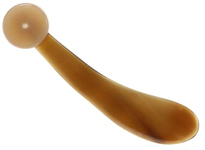 SOPOTUTU Rullo Massaggiante in Corno di Bue a Due Ruote, Massaggiatore Manuale Ergonomico Compatto, Dispositivo per Massaggi Muscolari Portatile per Uso Domestico Colore Colore Casuale