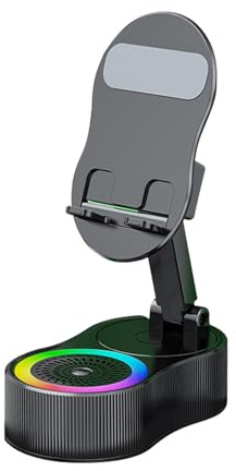 Supporto Per Altoparlante A Induzione - Audio Per Telefono Wireless, Display Con RGB | Supporto Per Per Tablet, Uscita Audio Stereo, Per Sessioni Di Registrazione Video, Visione Di Film, A
