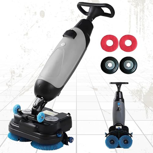 Giuggiolared Autolaveuse de sols Professionnelle, Puissance de Brosse 2 x 250 W et Double réservoir 4.5 L + 7.5 L, autolaveuse et polisseuse électrique 36 V pour sols en carrelage et béton Grey