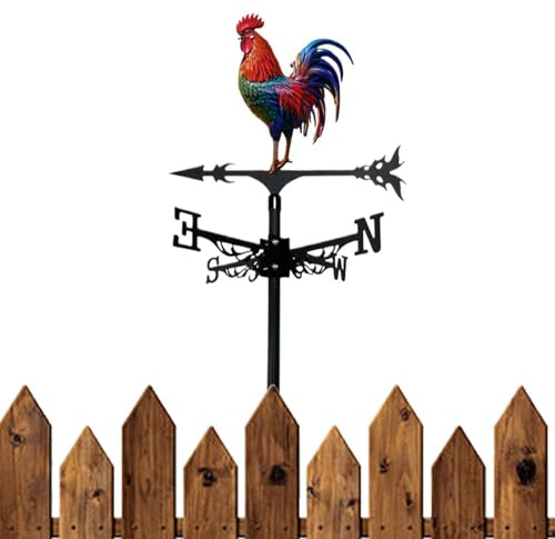 Banderuole Segnavento Da Tetto Gallo In Ferro, Decorativo, Decorazione Da