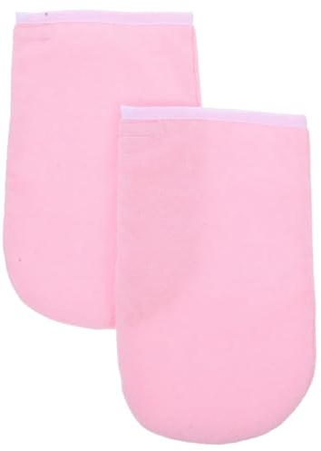 VILLCASE Guanti in Cotone e Velluto per Paraffina Mani, 1 Paio di Guanti per Cura Pelle, Flessibili Chiusura Confortevole per Hot Wax Spa