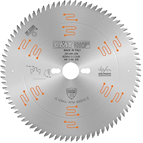 CMT ORANGE TOOLS 285.680.10M - LAMA CIRCOLARE CHROME HW 250x3.2/2.2x30 Z80 5ATB