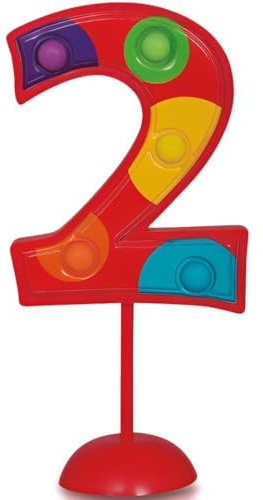 Flashing Number 2 Party Cake Decoration - 4.5 | Red | 1 Pc