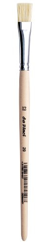 da Vinci Student Series 29 Pinsel, Flache weiße chinesische Borsten mit schlichtem Holzgriff, Größe 12