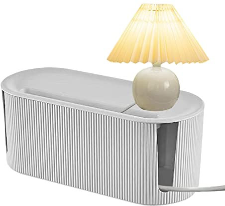 Richolyn Gestione Cavi Multiuso - Scatola Grande Capacità con Coperchio Rimovibile e USB Hub