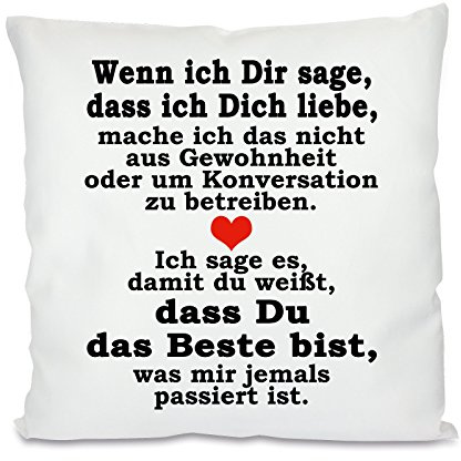 Kissen mit Motiv Modell: Wenn ich dir sage...