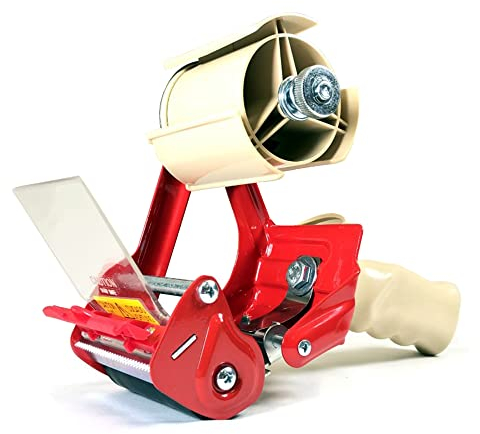 PAMPOLS Dispensador Cinta de Embalar Precintadora Industrial para Embalar con Cinta Adhesiva Máquina para Encintar Cajas con Freno, Portacinta de Embalaje y Mudanzas, Muy Fácil de Usar | Ancho 75mm