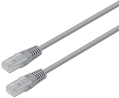 AISENS A135-0235 - Cable de Red latiguillo RJ45 (15 m, 10/100/1000 Mbit/s, conmutador/Router/Módem/Panel de Conexiones/Punto de Acceso/Campos de Conexión) Color Gris