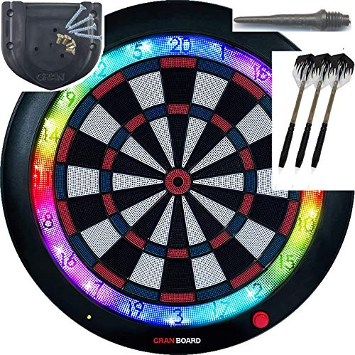 Gran Board 3s LED darttavla (blå) med specialfäste & ChoukouTip100 bilder och dartset