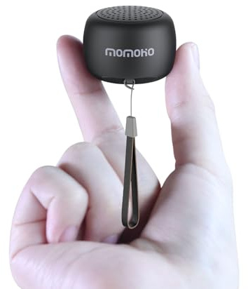 MOMOHO Smallest Wireless Bluetooth Speaker, Tiny Speakers with Built-in Mic, Portable TWS Speaker for Hiking, Running, Car, Outdoor, Travel, Gifts