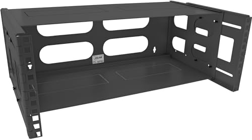 Inline® 19 Rack zur Wandmontage, 4HE, 24-40cm Tiefe, mit Abdeckung, schwarz