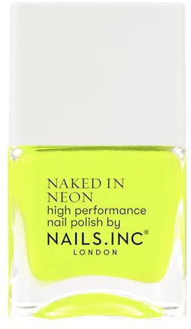 Nails Inc Be Your Inc.redible Self, Knightsrider’s Street, Yellow, Neon, No Chip, Long Lasting, Quick Dry, Air Dry, Professional Manicures & Pedicures, Fingernails & Toenails, Vegan Nail Polish, 14 ML
