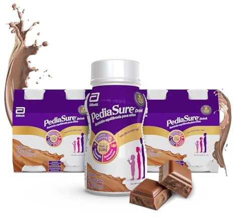 PediaSure Drink Chocolate 8 x 200 ml, Complemento Alimenticio para Niños | Nutrición Infantil, Batidos, Proteína, Vitaminas, Minerales, Inmunidad, Energía, Calcio, Hierro, Vitamina C, Probióticos