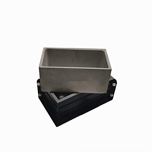 Yalulu Silikonform für Beton-Blumentöpfe Mit Plastikrahmen, Rechteck Blumentopf Silikonform Keramik Silikonformen Pflanztopf Casting Beton Tasse Form Zement Formen Formwerkzeug