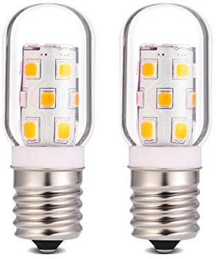 LED Appliance Microwave Light Bulb Over Stove Replacement 40W Incandescent for Refrigerator, Under Range Hood E17 Intermediate Base 3W 360lm dimmable Warmwhite 5000K Pack of 2¡­