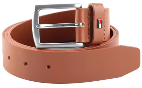Tommy Hilfiger Leder Gürtel Denton Leather Belt 3.5 W90 Cognac braun