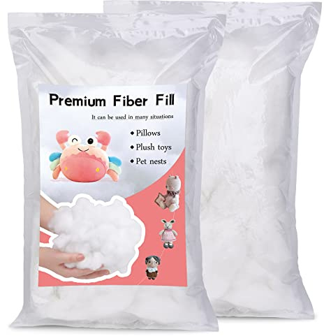 400g Polyester Fiber Filling, Fiber Filling, Super Soft and High Elastic Filling Fiber For Stuffing for Small Dolls Part Pillow Cushion Stuffing Stuffed Animal Crafts Recyclable (400g/14.1OZ)