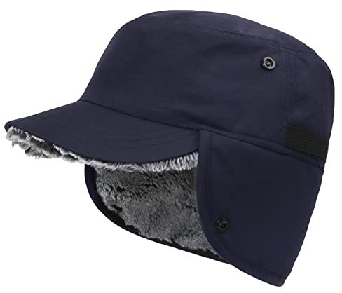 AUBIG Wintermütze mit Ohrenklappen Herren Winter Fliegermütze Trappermütze Winddicht Warm Schlittschuhlaufen und Outdoor-Aktivitäten A5