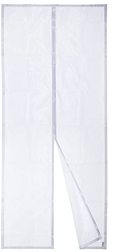 Apalus Fliegengitter Tür, Magnet Insektenschutz 85x210cm, Der Magnetvorhang Ist Ideal Für Die Balkontür, Kellertür und Terrassentür, Kinderleichte Klebemontage Ohne Bohren, Nicht Kürzbar, Weiß