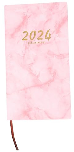 STOBOK Englischer Wochenplaner Taschenformat Rosa Marmor Design Tragbarer Academic Daily Business Planer Für Studenten Und Büro Mit Tage Zeitmanagement